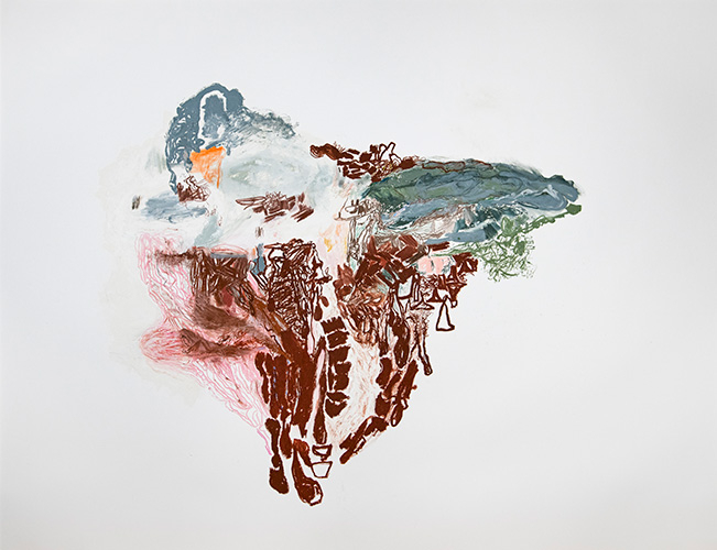 #3 2022 oil pastel, oil stick, chalk on Strathmore 54 1⁄2” x 47” 