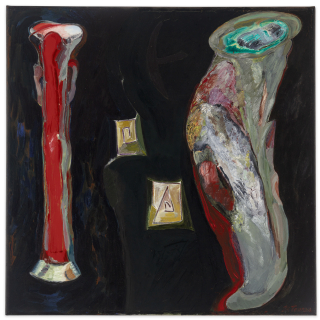 Indirect Dialogue 1983 48 x 48 Painting