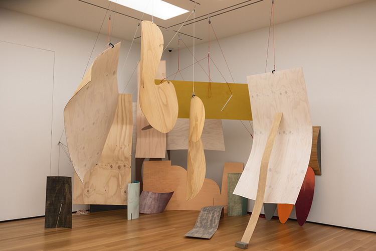 Installation view of Out of Joint: Joan Tanner. Santa Barbara Museum of Art. 
