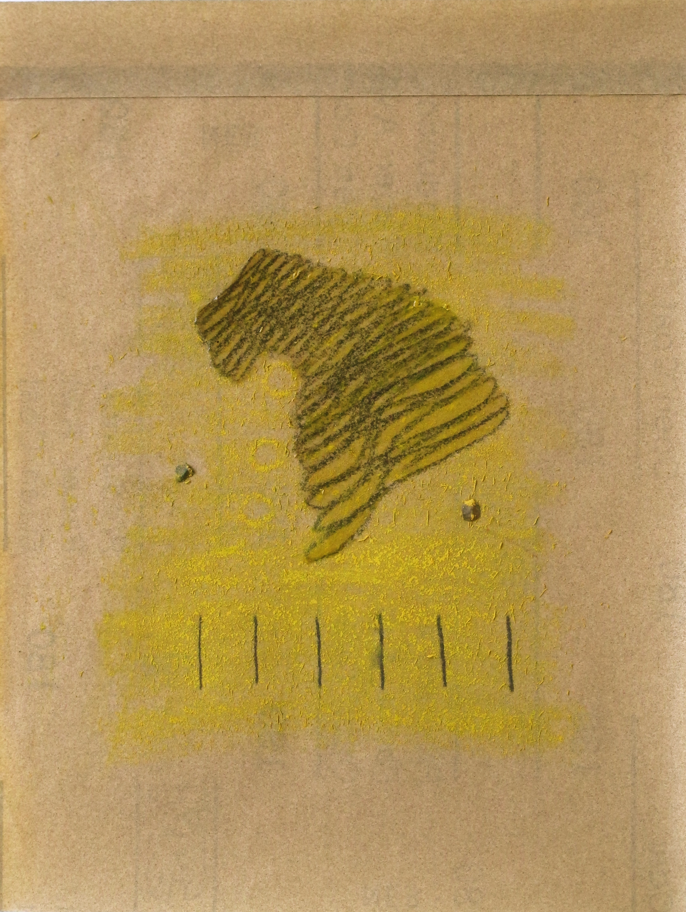 Sandpaper Drawing Tilted Stack