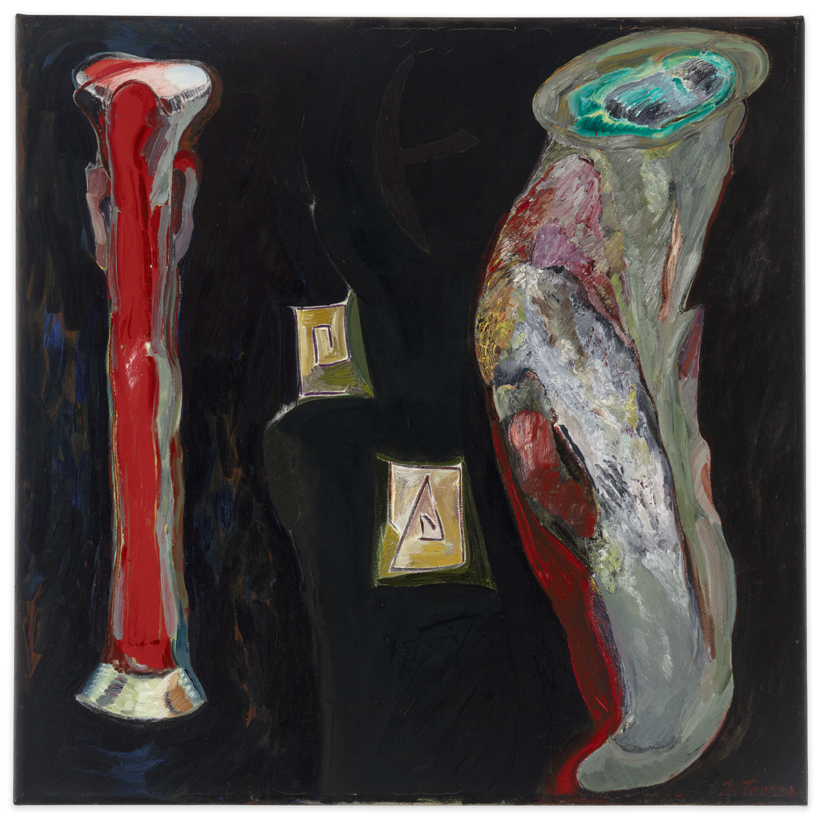 Indirect Dialogue 1983 48 x 48 Painting