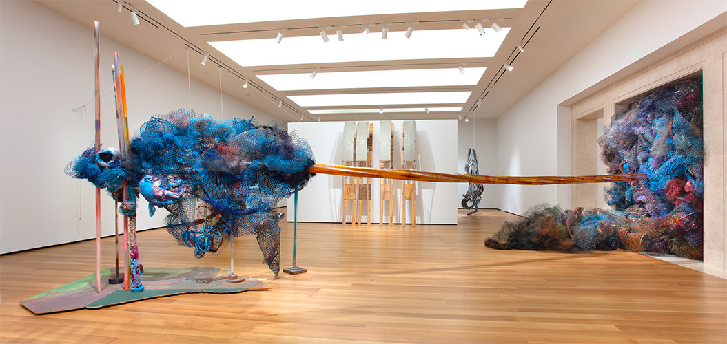 Installation view of Out of Joint: Joan Tanner. Santa Barbara Museum of Art. 